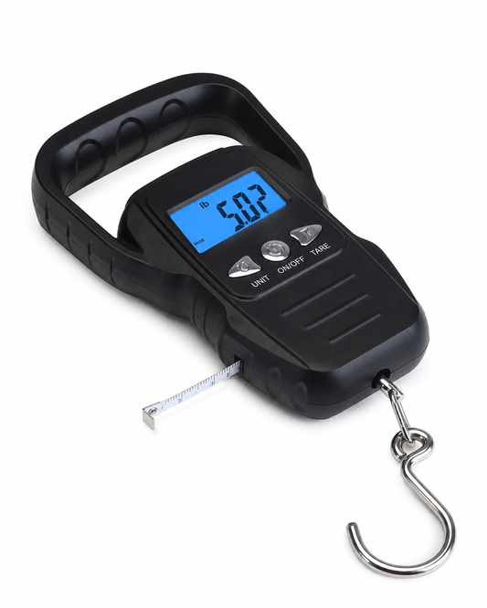 Hanging Weight Machine 50kg - Portable Digital Weighing Scale for Luggage, Gas Cylinder & Travel, Wide Soft Handle, Extra Strap Included, Weighing Scale for Luggage Bags & Suitcase