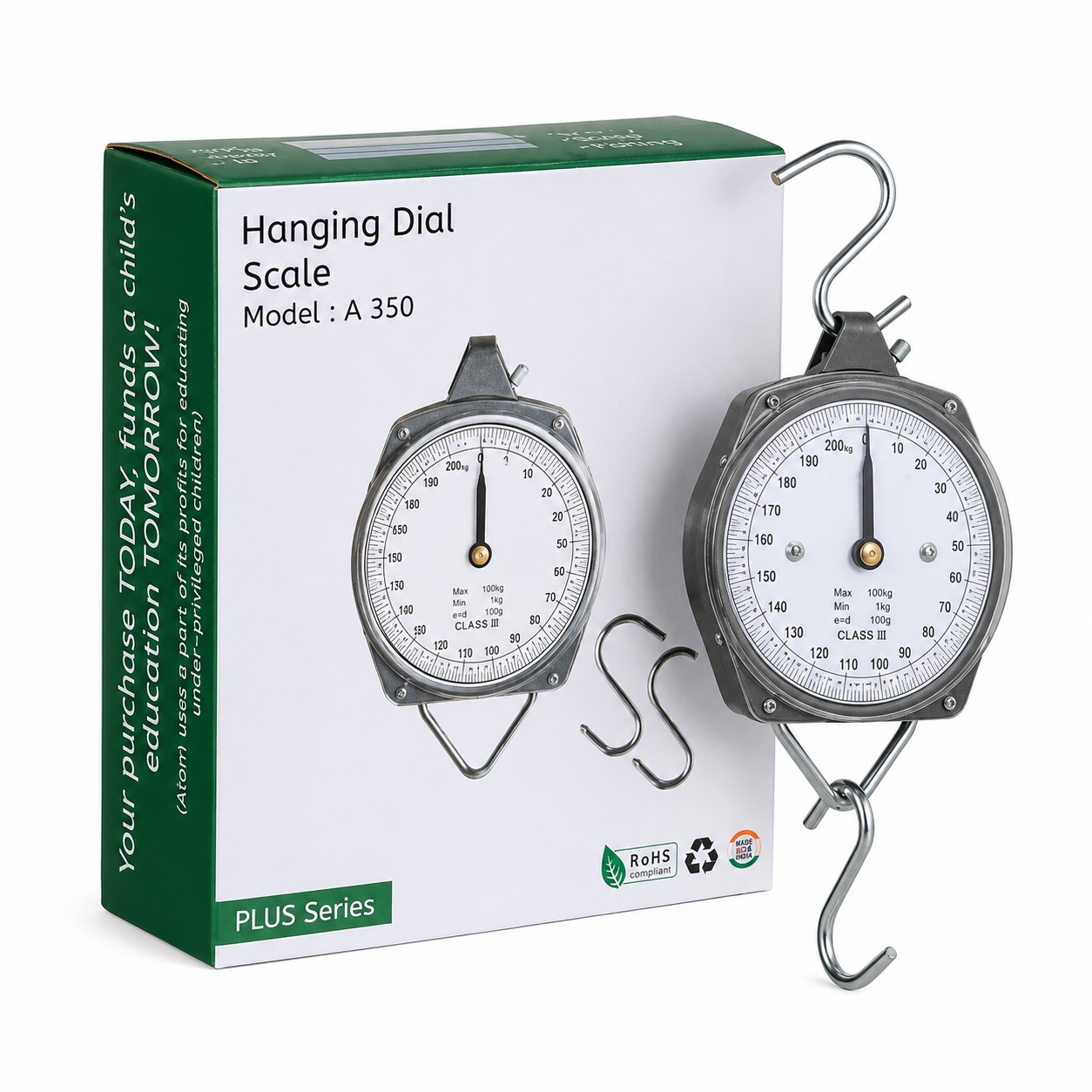 Analog Metal Hanging Hook Luggage Scale (100 Kg Capacity) – Product Description